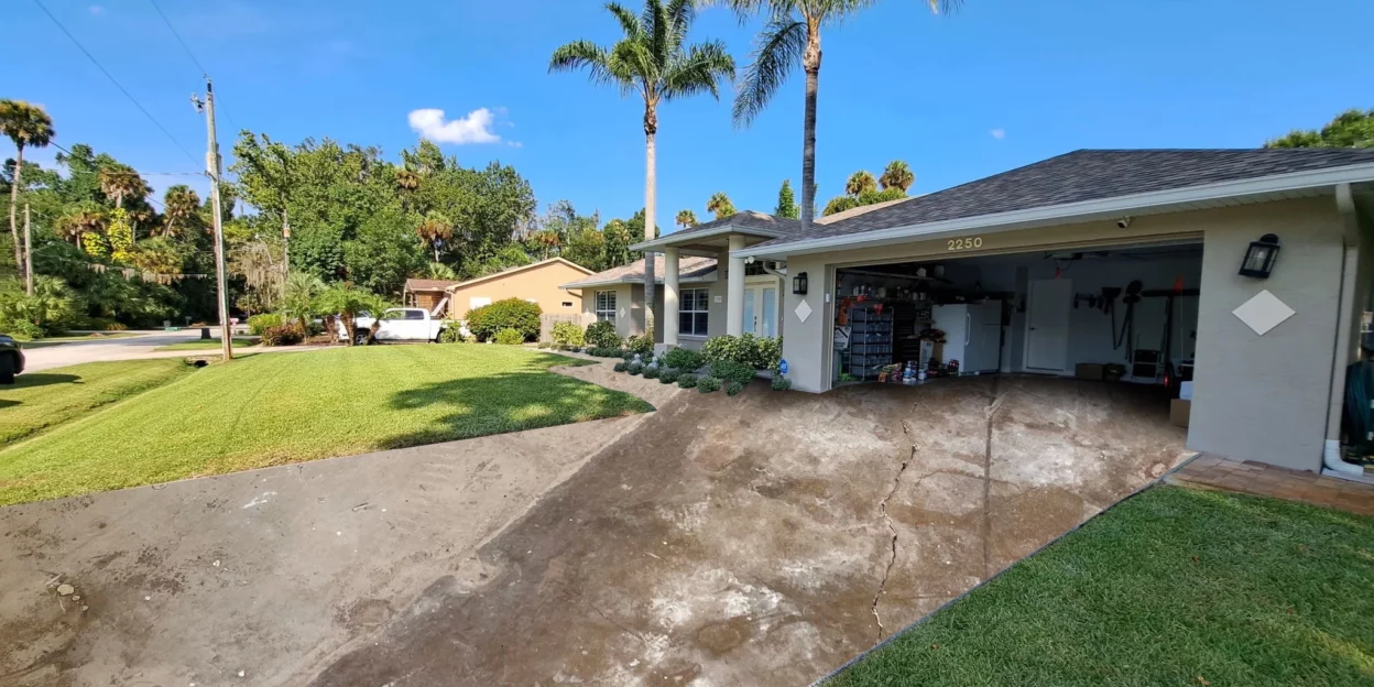 driveway transformation before