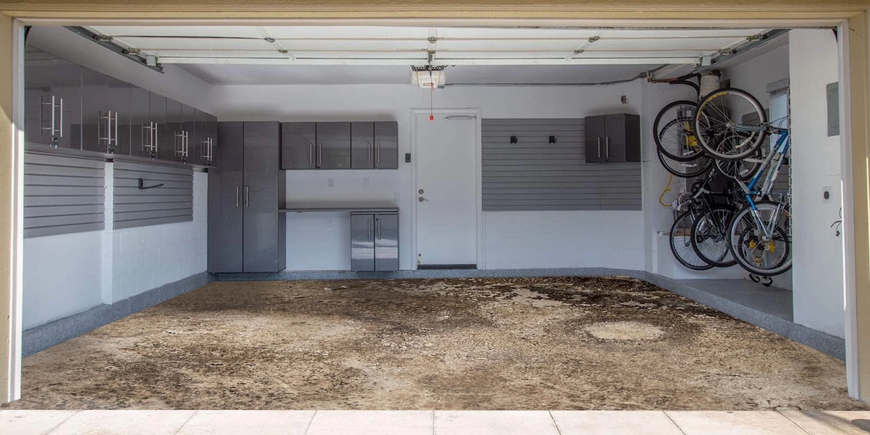 garage transformation before