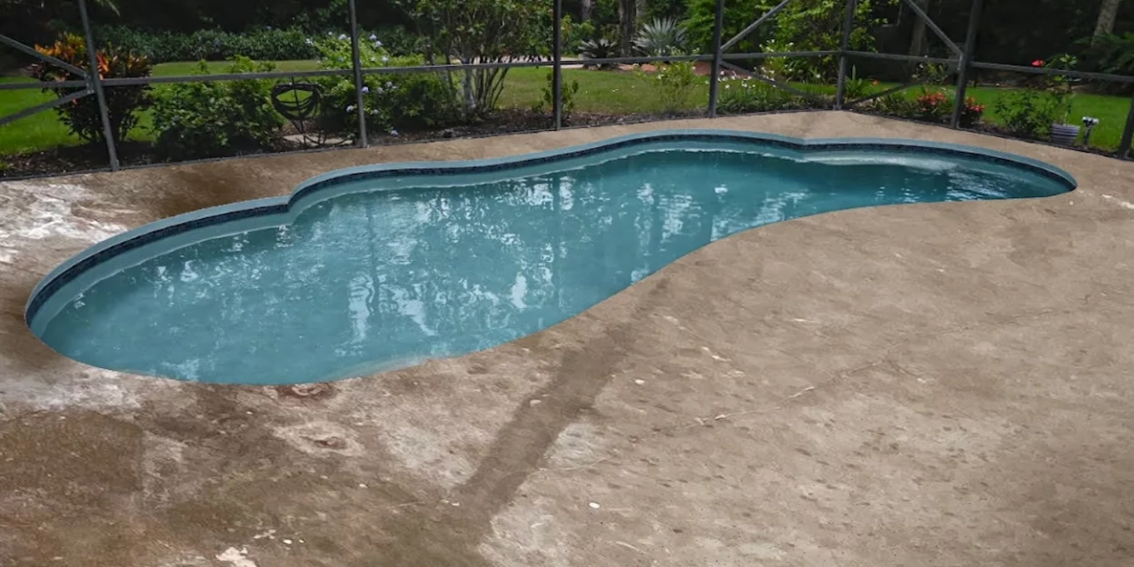 pool deck transformation before